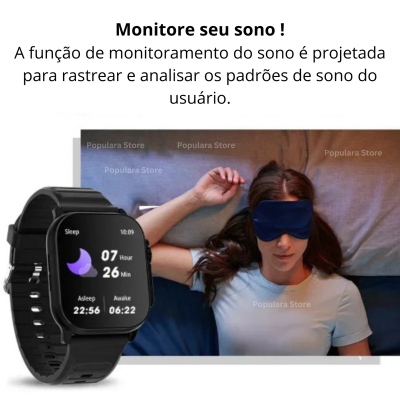 Smartwatch Série 9 W69 - Tela HD, Monitor de Saúde e Bateria de Longa Duração